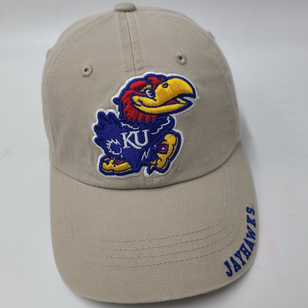 Kansas Jayhawks Hat Adjustable Captivating Headwear Beige NCAA Cotton Casual Men